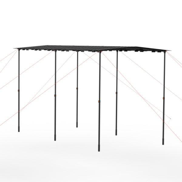 Big Power Easy Assemble 600W 1.8*2.1m Solar Canopy for Market Sports Meeting.
