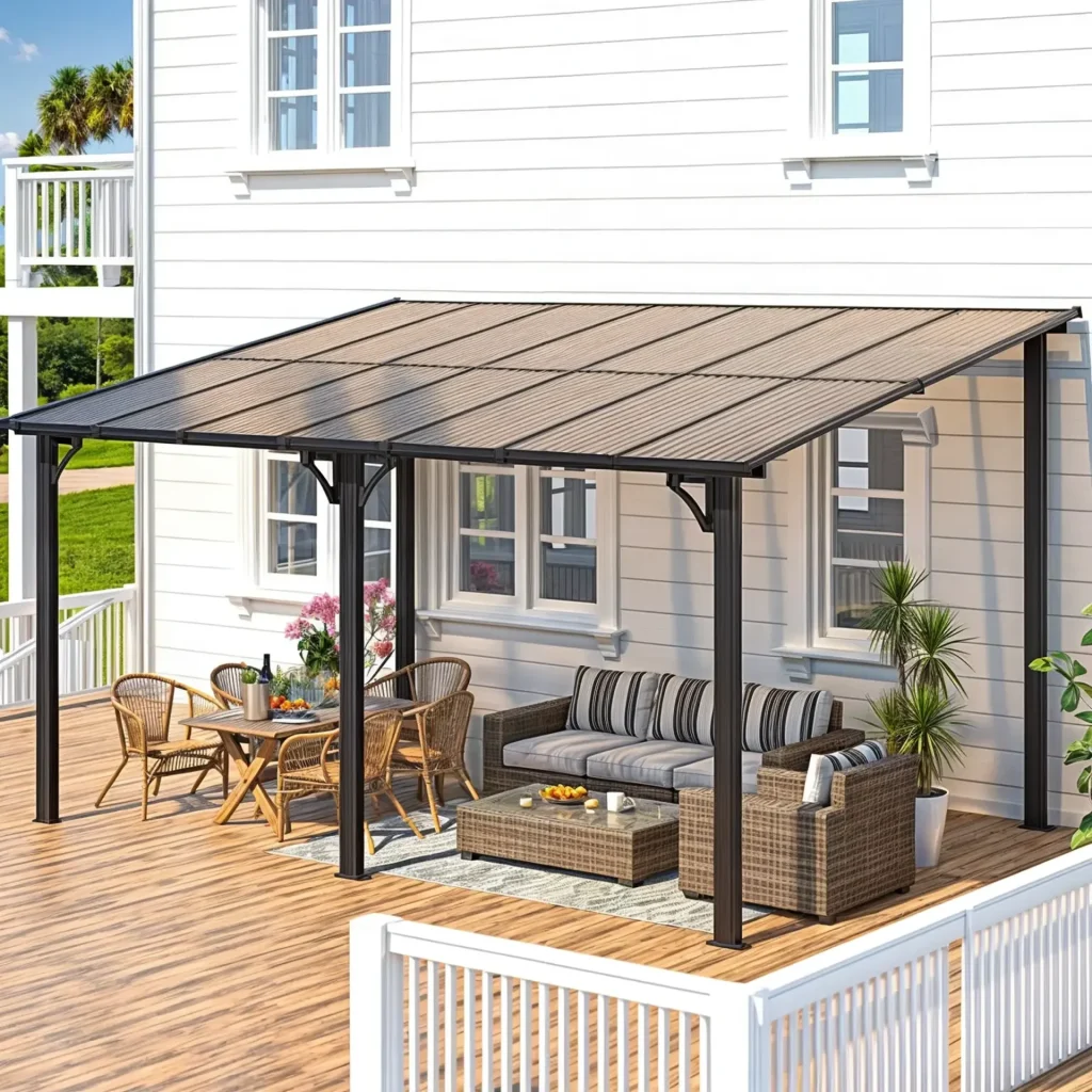 Top Solar Shade Canopy for Backyard Comfort and Power