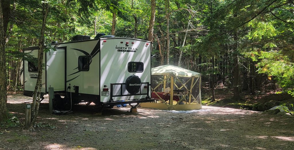 solar tent charging phone and LED light in outdoor camping