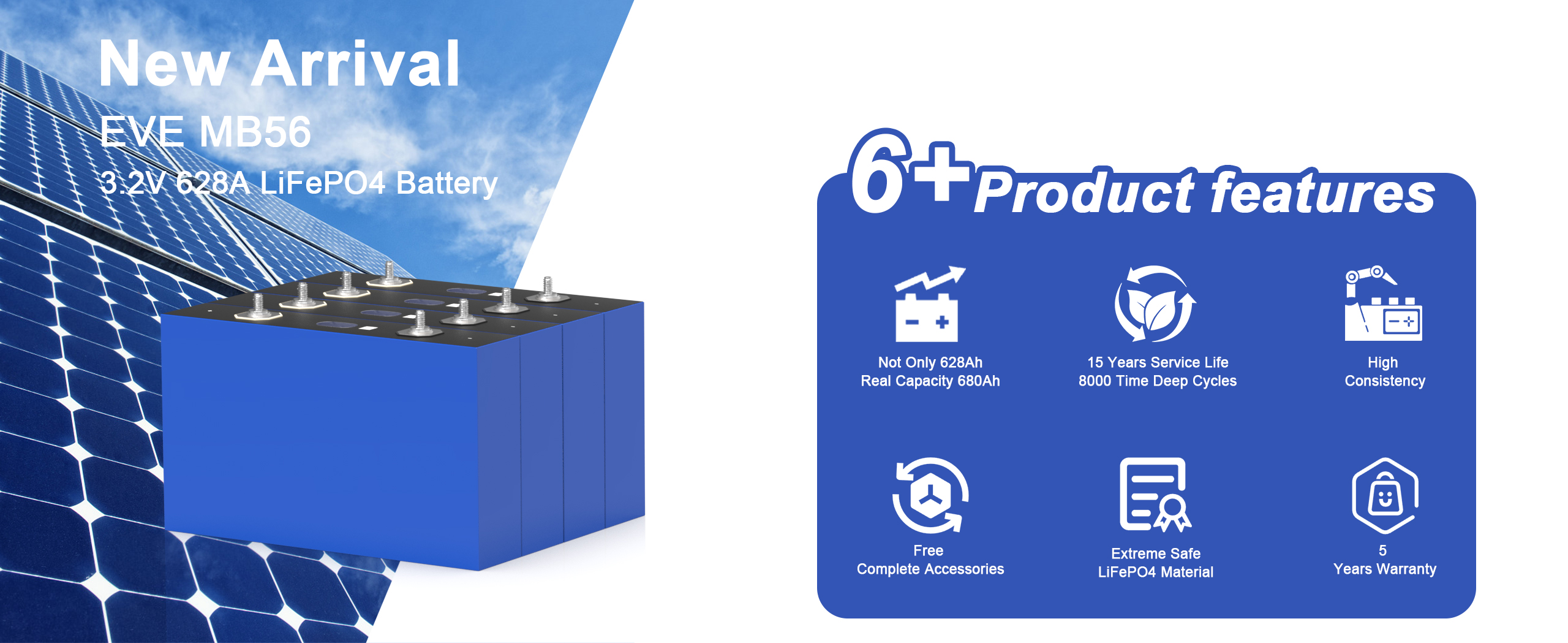 MB56 3.2V 628Ah cells features
