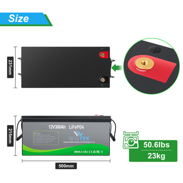OEM ODM 12V 300Ah LiFePO4 Battery Pack