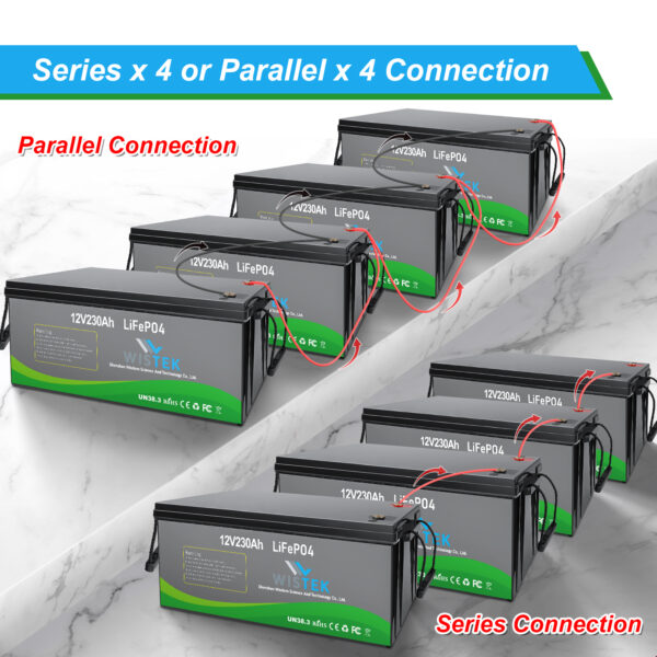 OEM ODM Black Casing12V 230Ah LiFePO4 Battery Pack